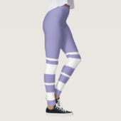 Pastel Bord Lavendel Paarse Abstracte kunst Leggings (Rechts)