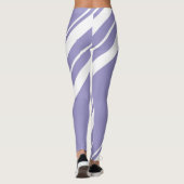Pastel Bord Lavendel Paarse Abstracte kunst Leggings (Achterkant)