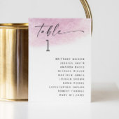 Pastel bord roze paarse bruiloft zitgrafiek kaart