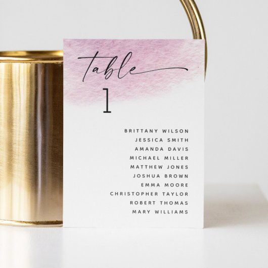 Pastel bord roze paarse bruiloft zitgrafiek kaart