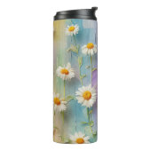 PASTEL BORDUURWERK LOOK DAISY BLOEMEN THERMOSBEKER (Gedraaid links)