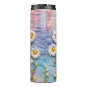 PASTEL BORDUURWERK LOOK DAISY BLOEMEN THERMOSBEKER (Achterkant)