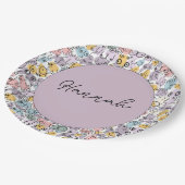 pastel borst vrouw ballon papieren bordje (Gekanteld)