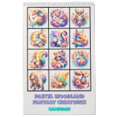Pastel Bos Fantasie Wezens Kalender (Hoes)