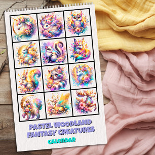 Pastel Bos Fantasie Wezens Kalender