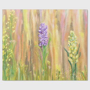 Pastel bos wilde bloemen cadeaupapier