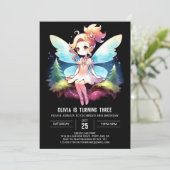 Pastel Bossen Fairy Verjaardag Kaart (Staand voorkant)