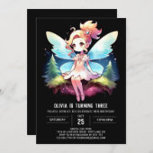 Pastel Bossen Fairy Verjaardag Kaart (Voorkant / Achterkant)