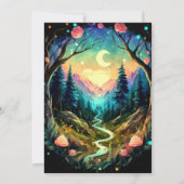 Pastel Bossen Timber Verjaardag Kaart (Achterkant)