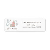 Pastel-Bossen | Verplaatsend Aankondiging Adres Et Etiket (Voorkant)