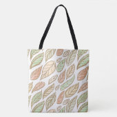 Pastel Botanical Leaf Pattern Tote Bag (Voorkant)