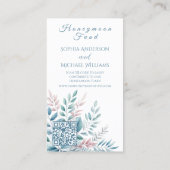 Pastel Botanical-Registry-Honeymoon Visitekaartje (Achterkant)