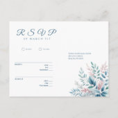 Pastel Botanical-RSVP-Wedding- Briefkaart (Achterkant)