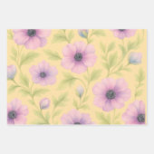 Pastel Botanical Wrapping Paper Set of 3 (Voorkant)