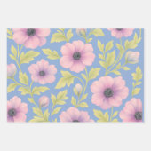 Pastel Botanical Wrapping Paper Set of 3 (Voorkant 3)