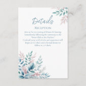 Pastel botanische bruiloft details- informatiekaartje (Voorkant)