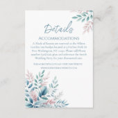 Pastel botanische bruiloft details- informatiekaartje (Achterkant)