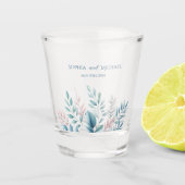 Pastel Botanische Bruiloft-Geld/Schot Dans- Shot Glas (Voorkant)