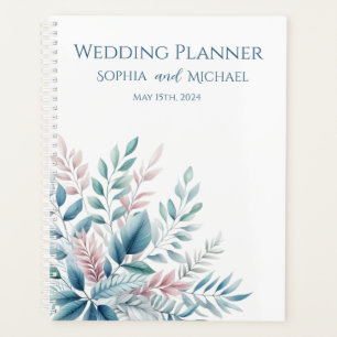 Pastel Botanische Bruiloft-Planner Planner