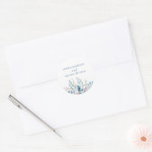 Pastel Botanische bruiloft- Trouwstickers Ronde Sticker (Envelop)