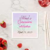Pastel Botanische Quinceañera Servetten (Insitu)