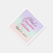 Pastel Botanische Quinceañera Servetten (Hoek)
