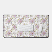 Pastel Botanische Wilde Bloem Bloemige Aangepaste Bureaumat (Keyboard & Muis)