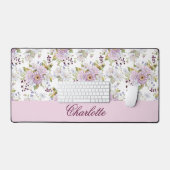 Pastel botanische wilde bloem gepersonaliseerd mon bureaumat (Keyboard & Muis)