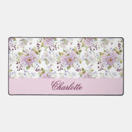 Pastel botanische wilde bloem gepersonaliseerd mon bureaumat