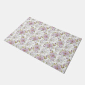 Pastel botanische wilde bloem waterverf deurmat (Schuin)