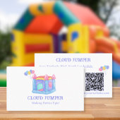 Pastel Bounce House Rentals QR Code Visitekaartje