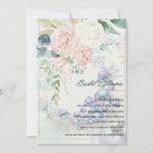 Pastel Bouquet Bridal Shower Invitation Kaart (Voorkant)