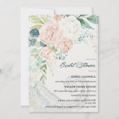Pastel Bouquet Bridal Shower Invitation Kaart (Voorkant)