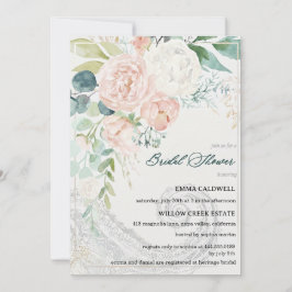Pastel Bouquet Bridal Shower Invitation Kaart