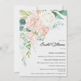 Pastel Bouquet Bridal Shower Invitation Kaart