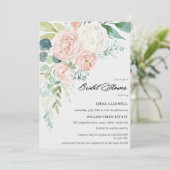 Pastel Bouquet Bridal Shower Invitation Kaart (Staand voorkant)