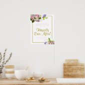 Pastel Bouquet Spring Floral Wedal Welcome Sign Poster (Keuken)