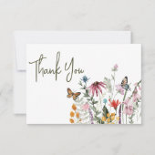 Pastel & Bourgondië Bloeit Moderne Bloemenbruiloft Bedankkaart (Voorkant)