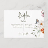 Pastel & Bourgondië Bloeit Moderne Bloemenontvangs Informatiekaartje (Voorkant)