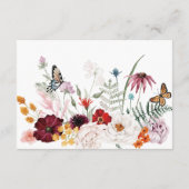 Pastel & Bourgondië Bloeit Moderne Bloemenontvangs Informatiekaartje (Achterkant)