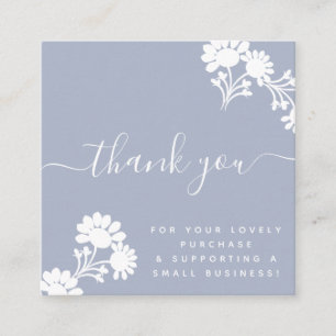 Pastel Boutique Beauty Bedankt Logo Schrift Vierkante Visitekaartje
