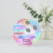 PASTEL BOWLING BALL bowling, verjaardagsfeest Kaart (Staand voorkant)