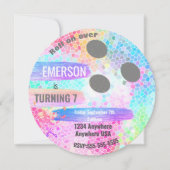 PASTEL BOWLING BALL bowling, verjaardagsfeest Kaart (Voorkant)