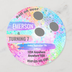 PASTEL BOWLING BALL bowling, verjaardagsfeest Kaart