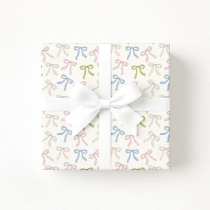 Pastel Bows Coquette Inpakpapier
