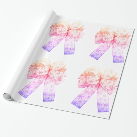 Pastel Bows inpakpapier (Uitgerold)