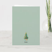 Pastel Bows Ribbons Christmas Tree Card Feestdagen Kaart (Achterkant)