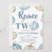 Pastel Boy Pumpkin 2e verjaardag Kaart (Voorkant)