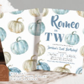 Pastel Boy Pumpkin 2e verjaardag Kaart