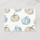 Pastel Boy Pumpkin Baby shower Boeken voor Baby Informatiekaartje (Achterkant)